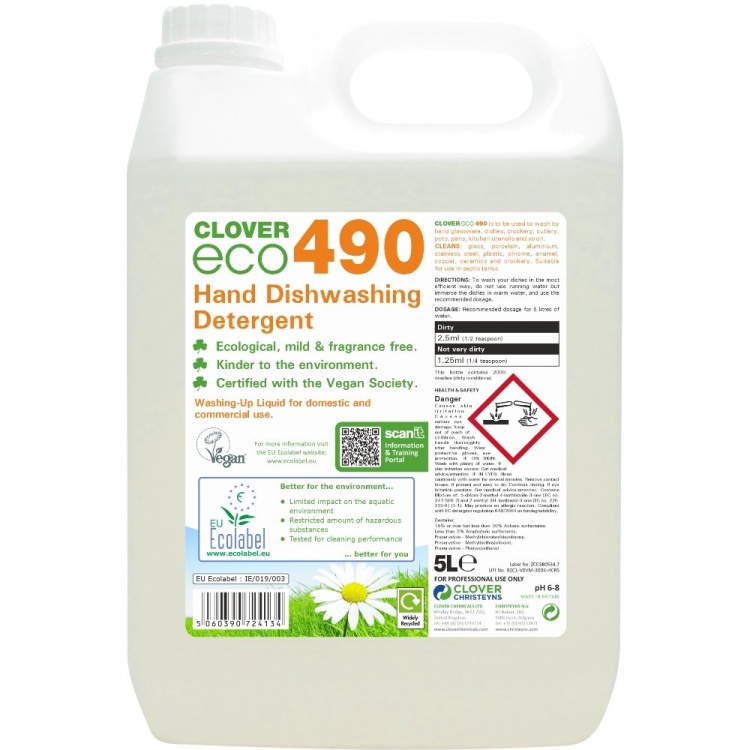 Clover Chemicals Eco 490 Hand Dishwashing Detergent